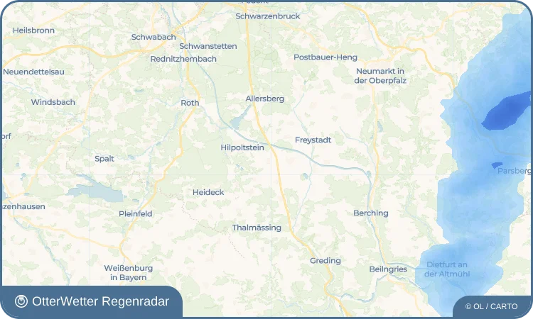 Wetter-Widget-Vorschau mit Vorhersagedaten für Jahrsdorf
