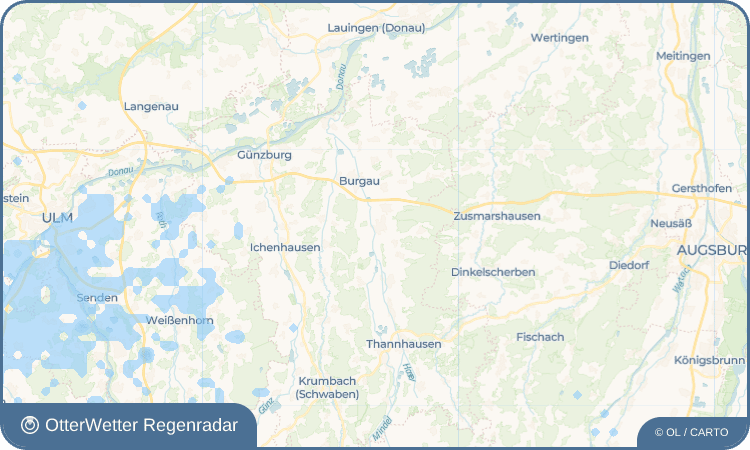 OtterWetter Regenradar-Widget Jettingen