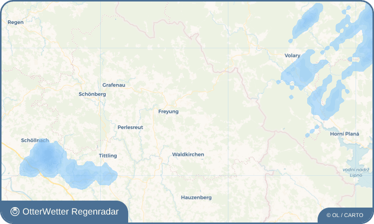 Wetter-Widget-Vorschau mit Vorhersagedaten für Kaining