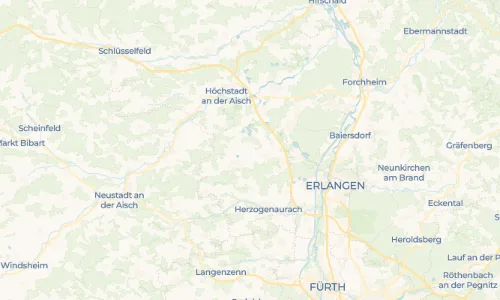 Regenradar-Vorschau: aktuelle Niederschläge in Kairlindach und Umgebung