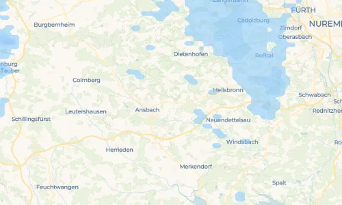 Regenradar Vorschaubild - Aktuelle Niederschläge in Katterbach und Umgebung