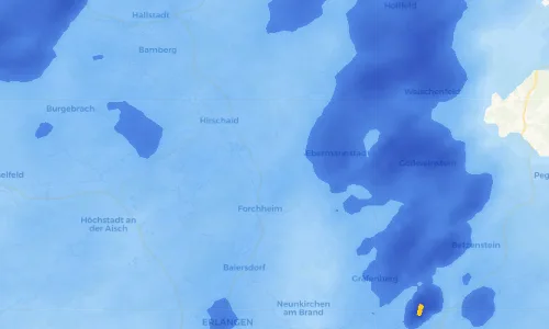 Regenradar Vorschaubild - Aktuelle Niederschläge in Kauernhofen und Umgebung