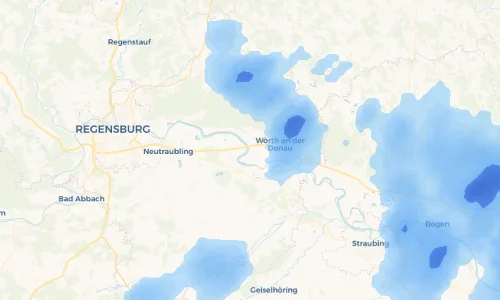 Regenradar Vorschaubild - Aktuelle Niederschläge in Kiefenholz und Umgebung