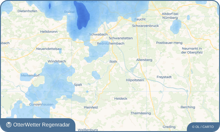 Widget-Vorschau für Kiliansdorf Wetter-Widget-Vorschau mit Vorhersagedaten für Kiliansdorf