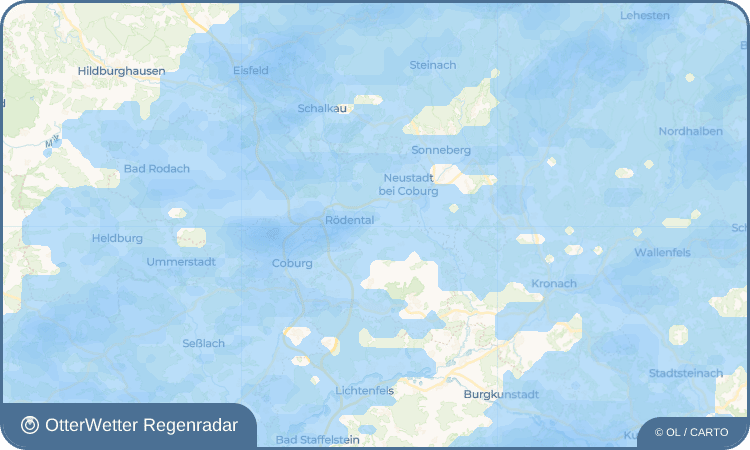 OtterWetter Regenradar-Widget Kipfendorf