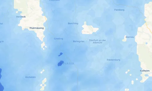 Regenradar Vorschaubild - Aktuelle Niederschläge in Kirchanhausen und Umgebung