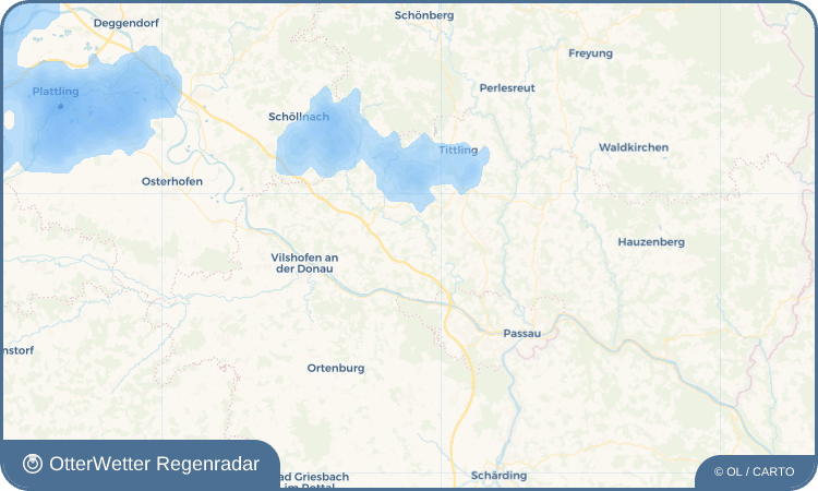 OtterWetter Regenradar-Widget Kirchberg vorm Wald