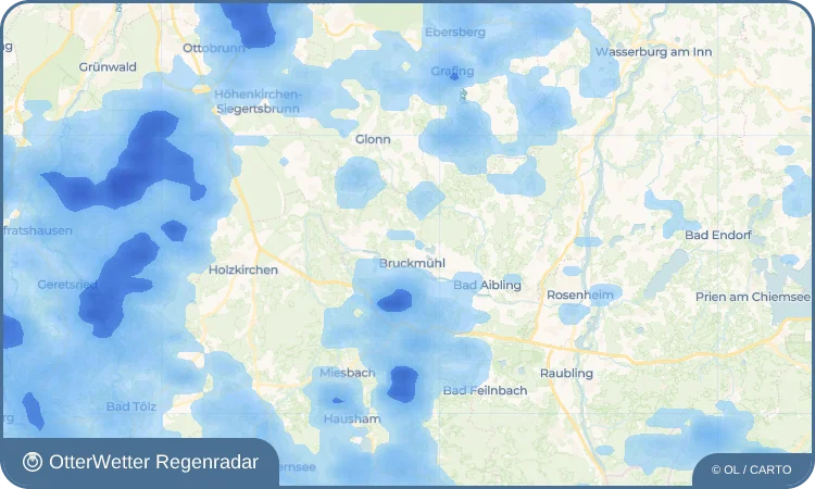 Widget-Vorschau für Kirchdorf am Haunpold Wetter-Widget-Vorschau mit Vorhersagedaten für Kirchdorf am Haunpold