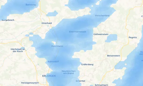 Regenradar-Vorschau: aktuelle Niederschläge in Kirchehrenbach und Umgebung