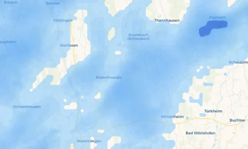 Regenradar Vorschaubild - Aktuelle Niederschläge in Kirchhaslach und Umgebung