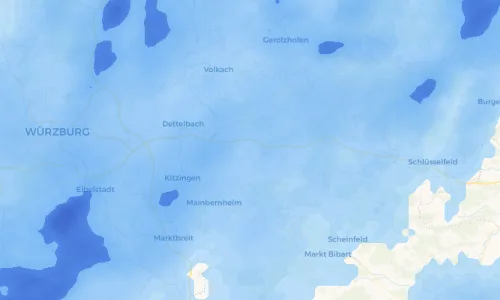 Regenradar Vorschaubild - Aktuelle Niederschläge in Kleinlangheim und Umgebung