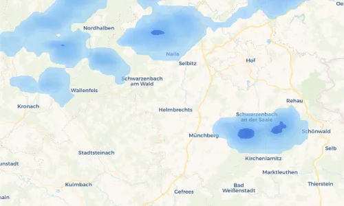 Regenradar Vorschaubild - Aktuelle Niederschläge in Kleinschwarzenbach und Umgebung
