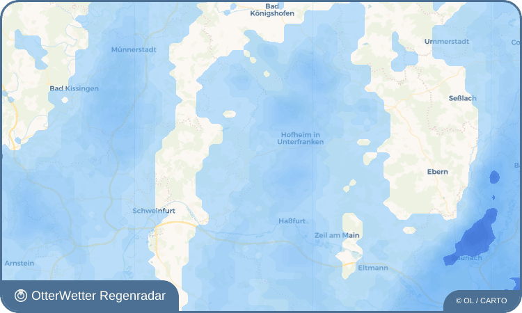Wetter-Widget-Vorschau mit Vorhersagedaten für Kleinsteinach