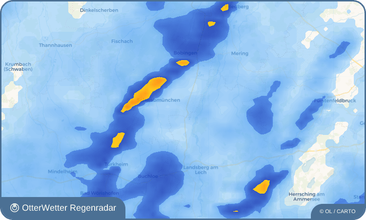 Wetter-Widget-Vorschau mit Vorhersagedaten für Klosterlechfeld