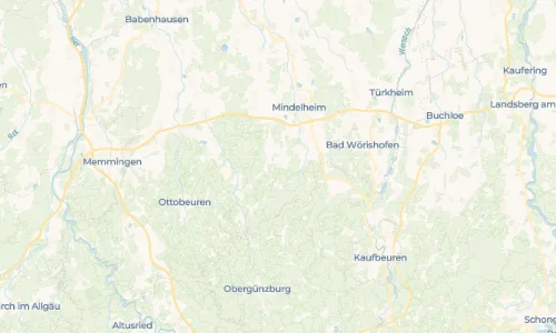 Regenradar Vorschaubild - Aktuelle Niederschläge in Köngetried und Umgebung