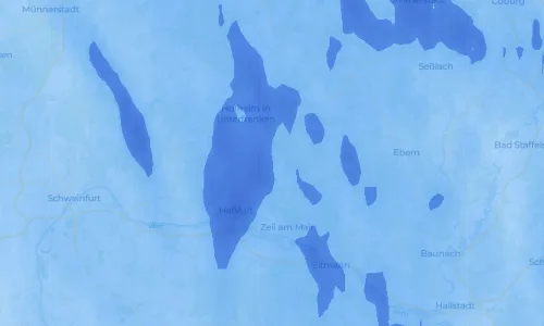 Regenradar Vorschaubild - Aktuelle Niederschläge in Königsberg in Bayern und Umgebung