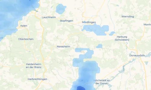 Regenradar Vorschaubild - Aktuelle Niederschläge in Kösingen und Umgebung