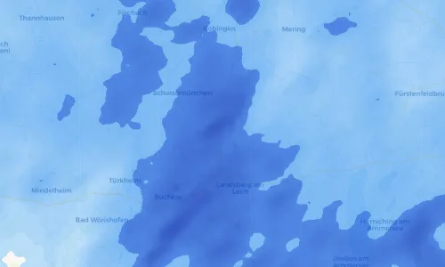 Regenradar Vorschaubild - Aktuelle Niederschläge in Kolonie Hurlach und Umgebung