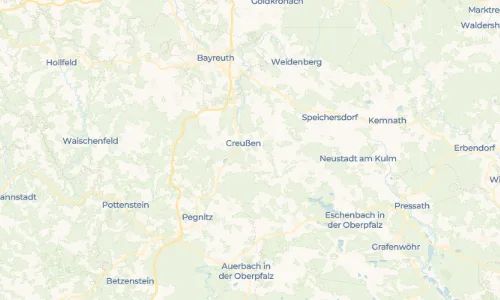 Regenradar Kotzmannsreuth: aktuelle Niederschläge in Kotzmannsreuth und Umgebung, Stand 23. Oktober 2026 um 19:05 Uhr