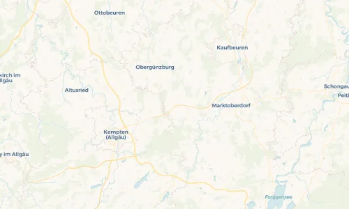 Regenradar Vorschaubild - Aktuelle Niederschläge in Kraftisried und Umgebung