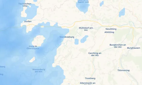 Regenradar Vorschaubild - Aktuelle Niederschläge in Kraiburg am Inn und Umgebung