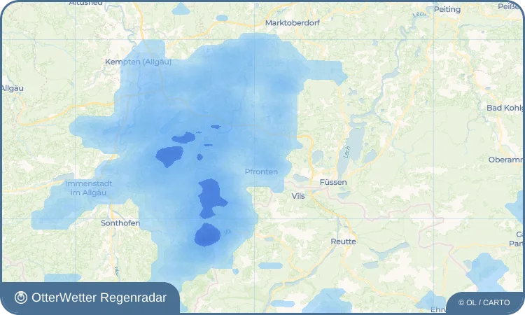 Widget-Vorschau für Kreuzegg Wetter-Widget-Vorschau mit Vorhersagedaten für Kreuzegg