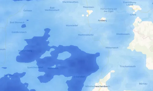 Regenradar Vorschaubild - Aktuelle Niederschläge in Kreuzweiher und Umgebung
