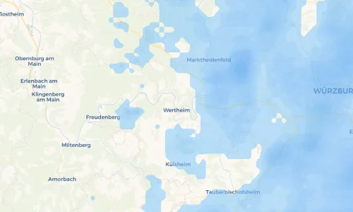 Regenradar Vorschaubild - Aktuelle Niederschläge in Kreuzwertheim und Umgebung
