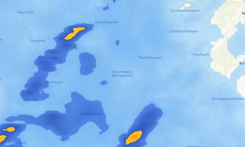 Regenradar Vorschaubild - Aktuelle Niederschläge in Krumbach (Schwaben) und Umgebung