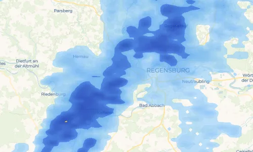 Regenradar Vorschaubild - Aktuelle Niederschläge in Kühschlag und Umgebung