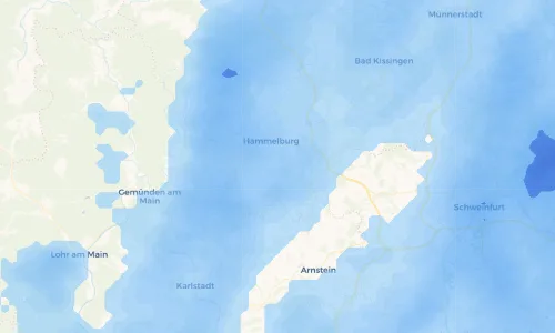 Regenradar Vorschaubild - Aktuelle Niederschläge in Lager Hammelburg und Umgebung