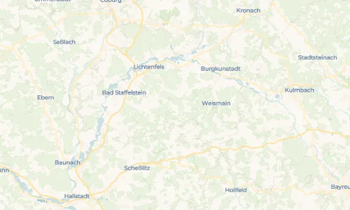 Regenradar Lahm: aktuelle Niederschläge in Lahm und Umgebung, Stand 18. Oktober 2026 um 16:15 Uhr