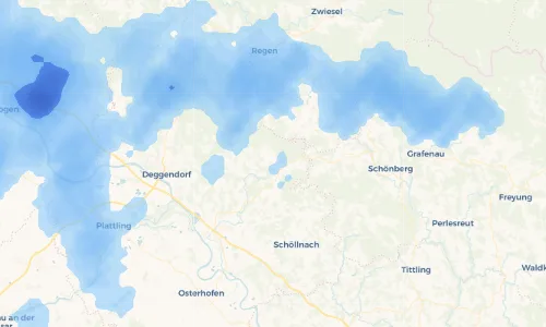 Regenradar Vorschaubild - Aktuelle Niederschläge in Lalling und Umgebung