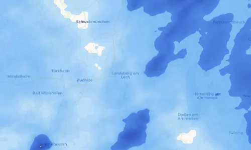 Regenradar Vorschaubild - Aktuelle Niederschläge in Landsberg am Lech und Umgebung