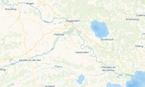 Regenradar-Vorschau: aktuelle Niederschläge in Langenisarhofen und Umgebung