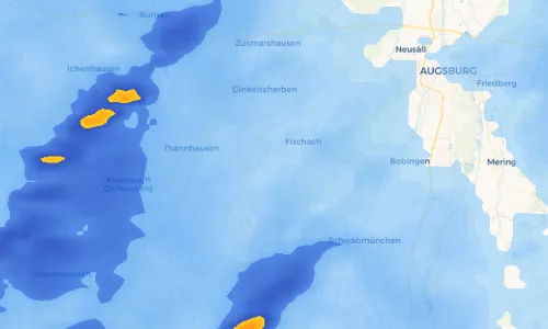 Regenradar Vorschaubild - Aktuelle Niederschläge in Langenneufnach und Umgebung