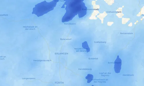 Regenradar Vorschaubild - Aktuelle Niederschläge in Langensendelbach und Umgebung