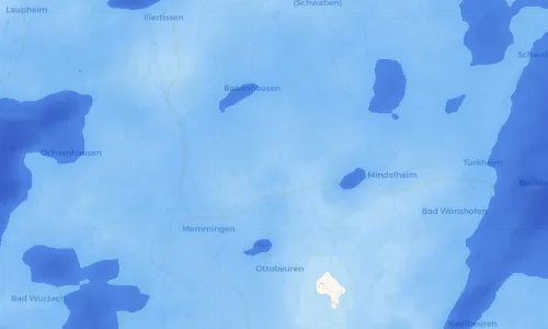 Regenradar Vorschaubild - Aktuelle Niederschläge in Lauben und Umgebung