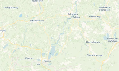 Regenradar-Vorschau: aktuelle Niederschläge in Lechbruck am See und Umgebung