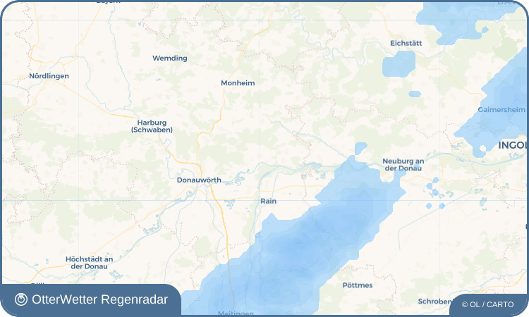 OtterWetter Regenradar-Widget Lechsend