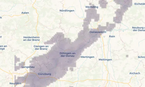 Regenradar Vorschaubild - Aktuelle Niederschläge in Lutzingen und Umgebung