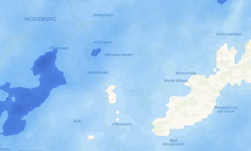 Regenradar Vorschaubild - Aktuelle Niederschläge in Markt Herrnsheim und Umgebung
