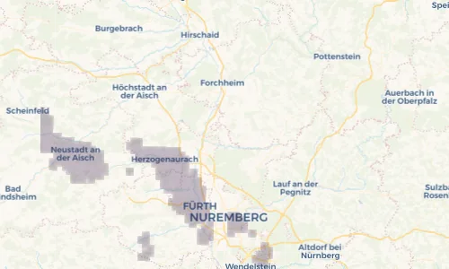 Regenradar Vorschaubild - Aktuelle Niederschläge in Marloffstein und Umgebung