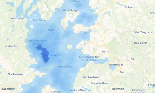 Regenradar Vorschaubild - Aktuelle Niederschläge in Martinsreuth und Umgebung