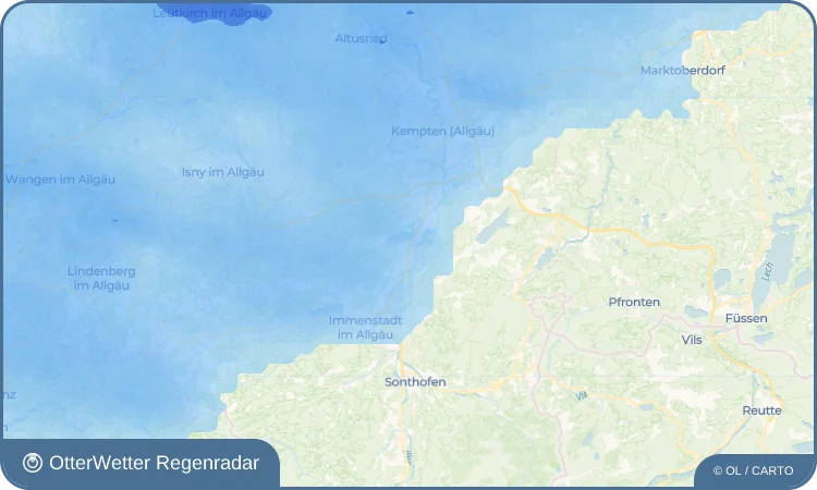 Wetter-Widget-Vorschau mit Vorhersagedaten für Martinszell im Allgäu