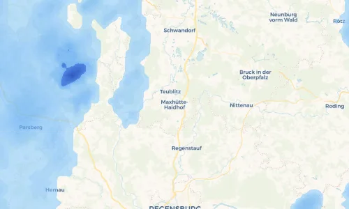 Regenradar Vorschaubild - Aktuelle Niederschläge in Maxhütte-Haidhof und Umgebung
