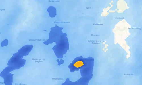Regenradar Vorschaubild - Aktuelle Niederschläge in Meinheim und Umgebung