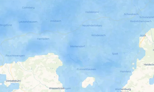 Regenradar Vorschaubild - Aktuelle Niederschläge in Merkendorf und Umgebung