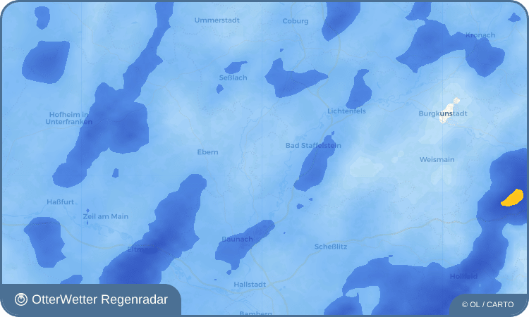 OtterWetter Regenradar-Widget Messenfeld