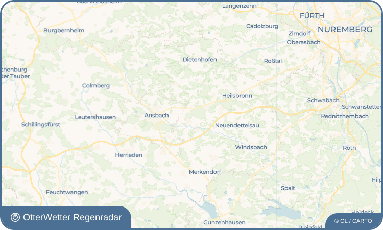OtterWetter Regenradar-Widget Milmersdorf